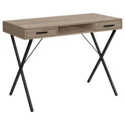 Monarch Computer desk - 42"l / / black metal - Dark Taupe Sale
