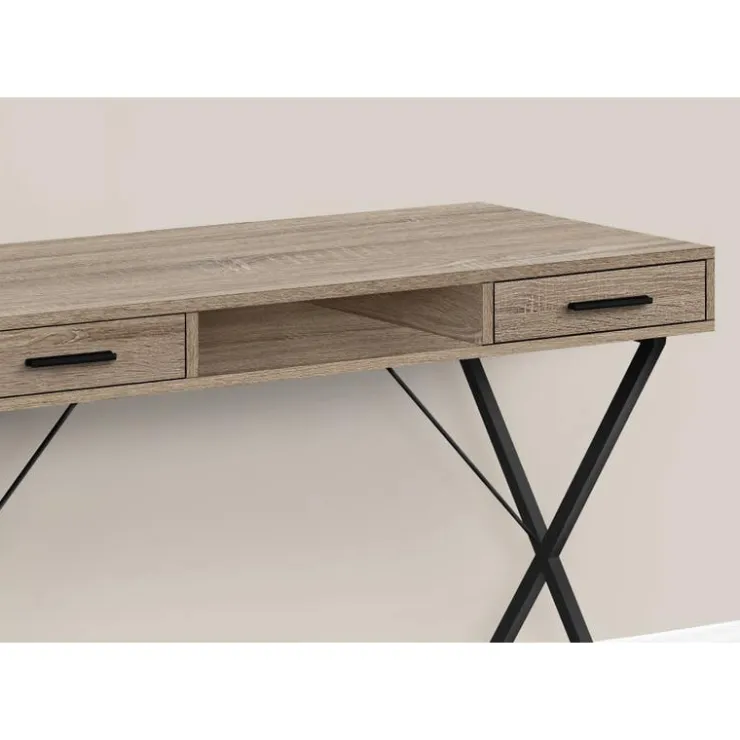 Monarch Computer desk - 42"l / / black metal - Dark Taupe Sale