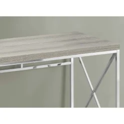 Monarch Computer desk - 48"l / / chrome metal - Dark Taupe