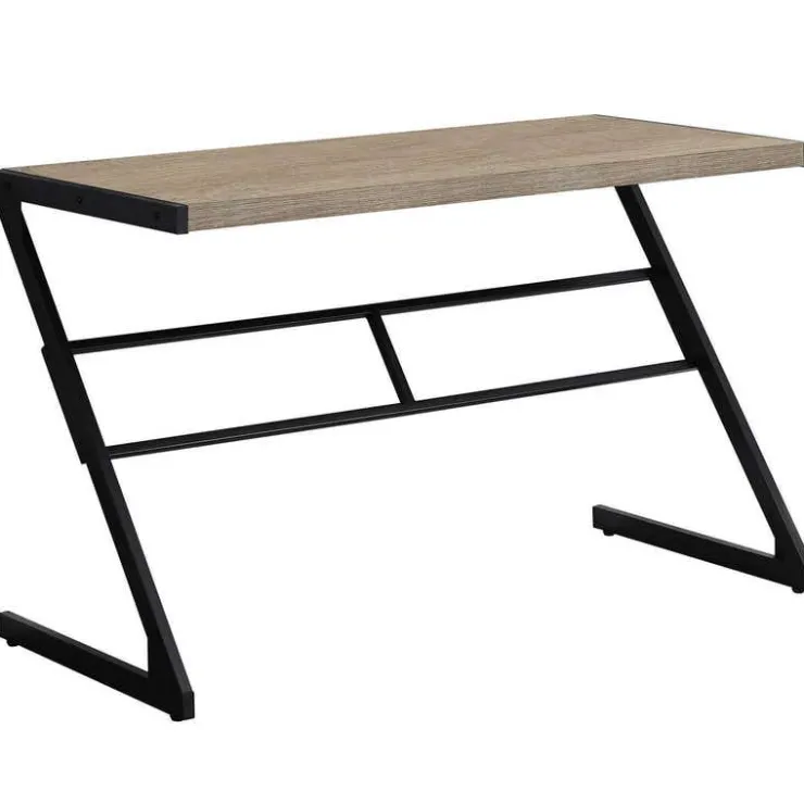Monarch Computer desk - 48"l / / black metal - Dark Taupe Sale