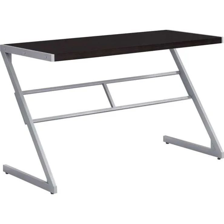 Monarch Computer desk - 48"l / / silver metal - Espresso Discount