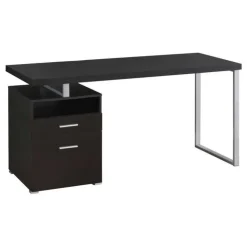Monarch Computer desk - 60"l / / silver metal - Espresso Online