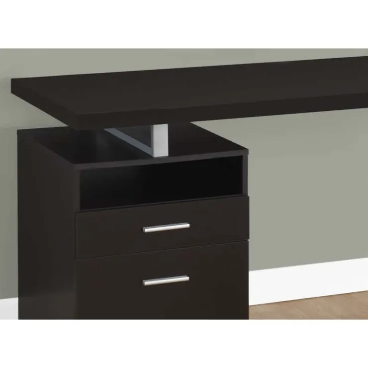 Monarch Computer desk - 60"l / / silver metal - Espresso Online