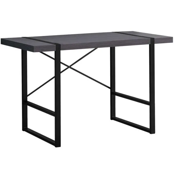 Monarch Computer desk - 48"l / / black metal - Grey Discount