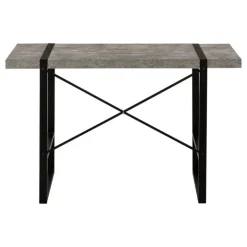Monarch Computer desk - 48"l / concrete-look / black metal - Grey Sale