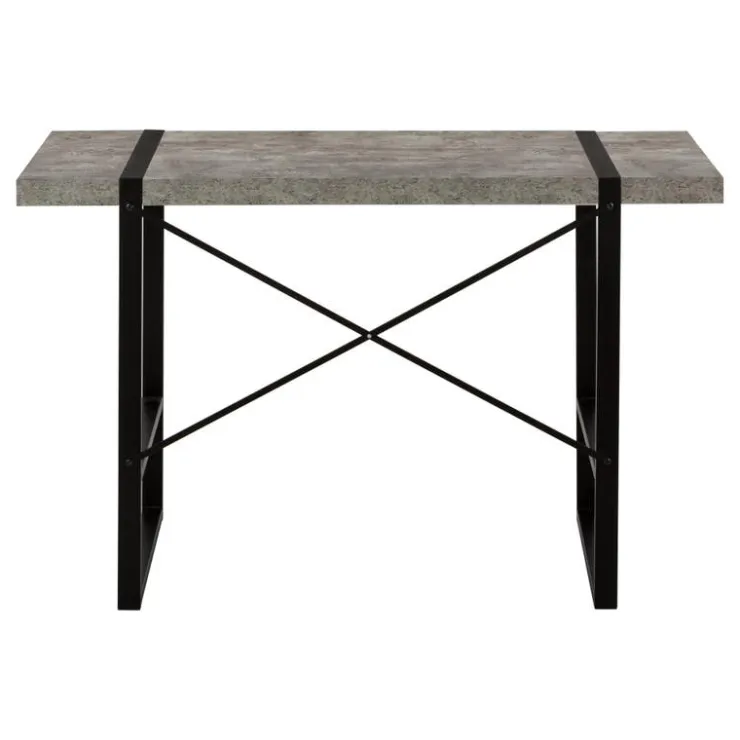 Monarch Computer desk - 48"l / concrete-look / black metal - Grey Sale