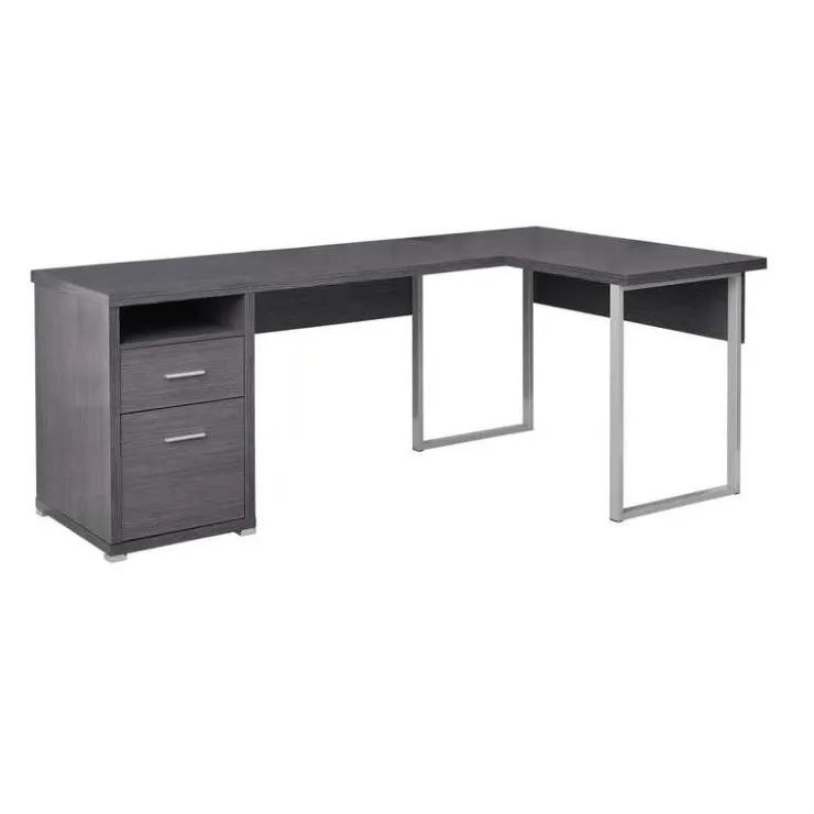 Monarch Computer desk - 80"l / left or right facing - Grey Clearance