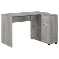 Monarch Computer desk - 46"l / industrial / storage cabinet - Grey Online