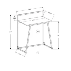 Monarch Computer desk - 30"l / juvenile / metal - White Outlet