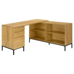 Monarch Computer desk - 60"l / light l-shaped corner - Oak Best