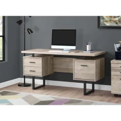 Monarch Computer desk - 60"l / reclaimed wood / black metal - Taupe Sale
