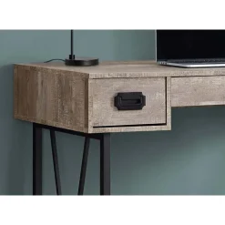 Monarch Computer desk - 48"l / reclaimed wood / black metal - Taupe New