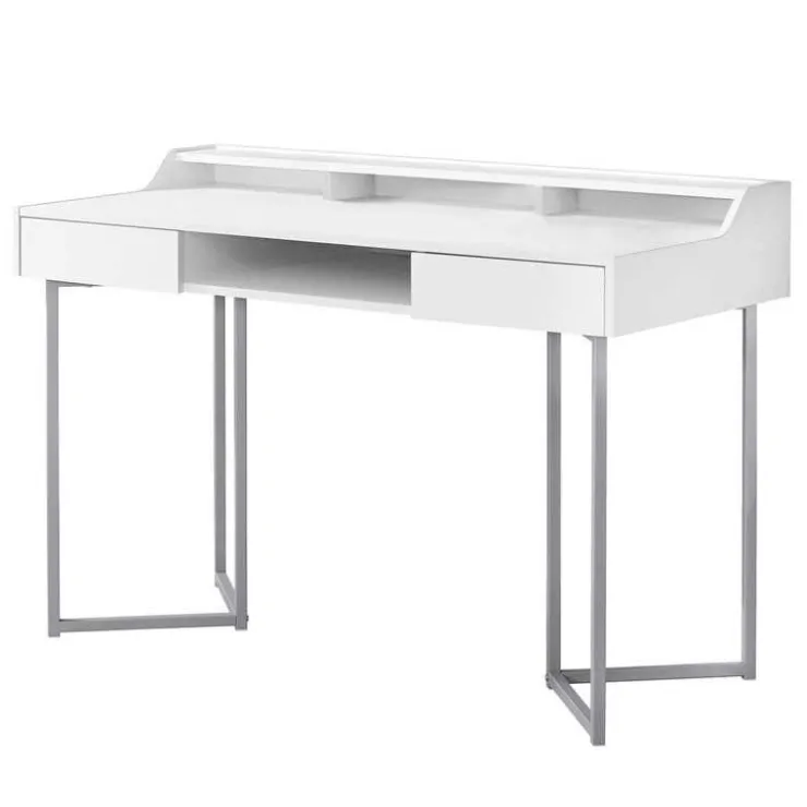 Monarch Computer desk - 48"l / / silver metal - White Online