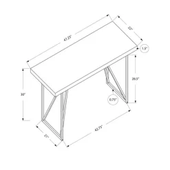 Monarch Computer desk - 48"l / / silver metal - White Hot