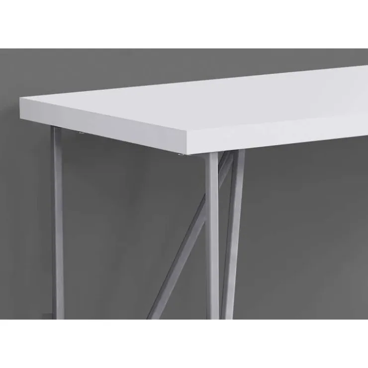 Monarch Computer desk - 48"l / / silver metal - White Hot