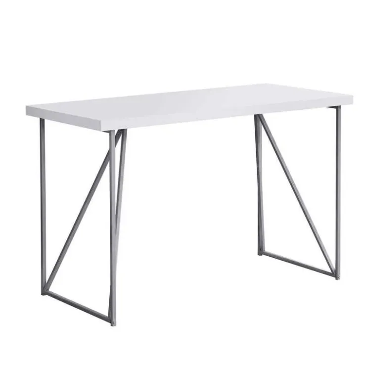 Monarch Computer desk - 48"l / / silver metal - White Hot