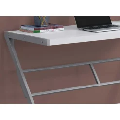 Monarch Computer desk - 48"l / / silver metal - White Hot