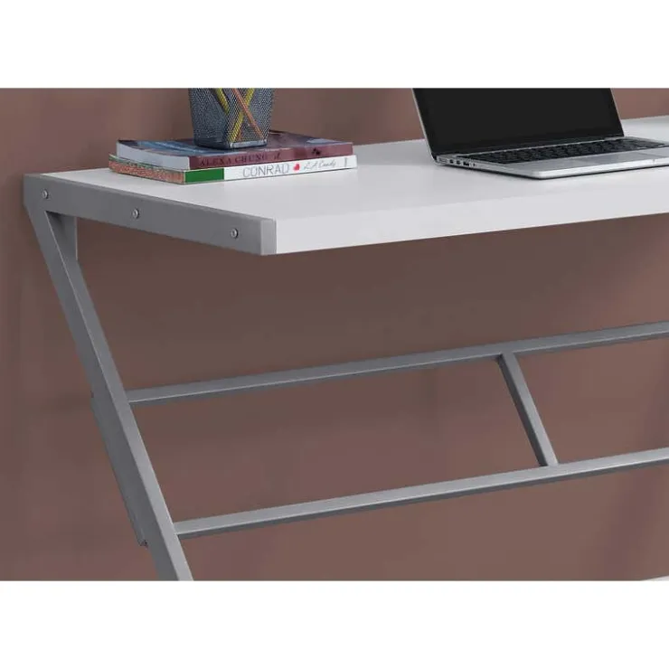 Monarch Computer desk - 48"l / / silver metal - White Hot