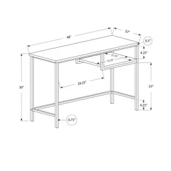 Monarch Computer desk - 48"l / / silver metal - White New