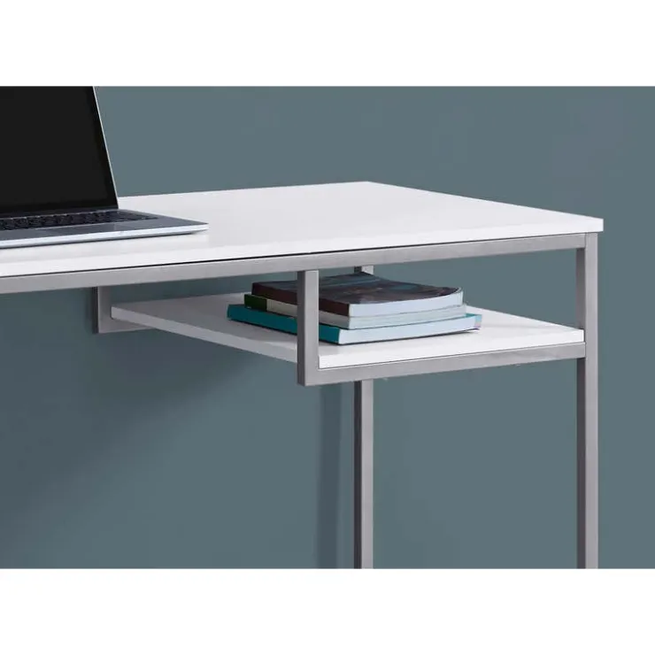 Monarch Computer desk - 48"l / / silver metal - White New