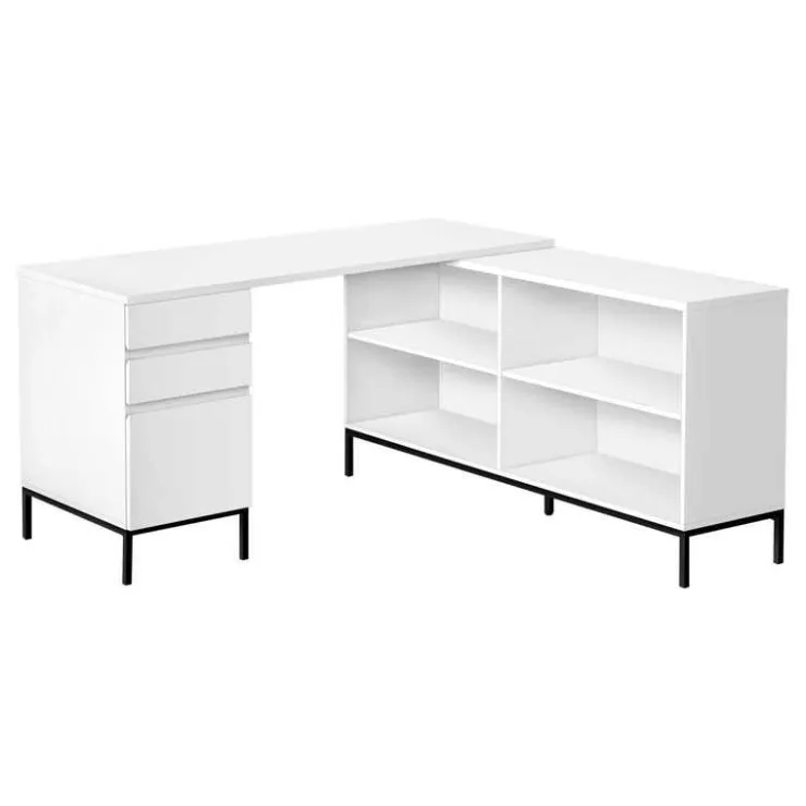 Monarch Computer desk - 60"l / l-shaped corner - White Best