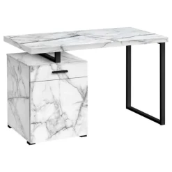 Monarch Computer desk - 48"l / marble left or right facing - White Clearance