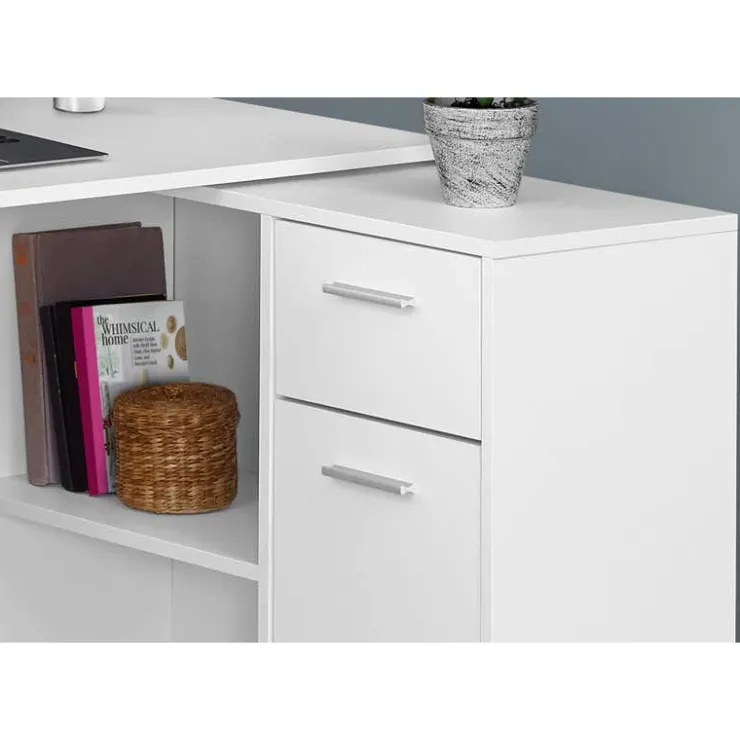 Monarch Computer desk - 46"l / with a storage cabinet - White Outlet