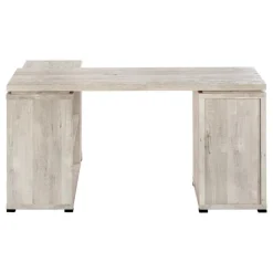 Monarch Computer desk - l-shaped / corner / 3 drawers / 2 open shelves / 3 cubbies - - Taupe New