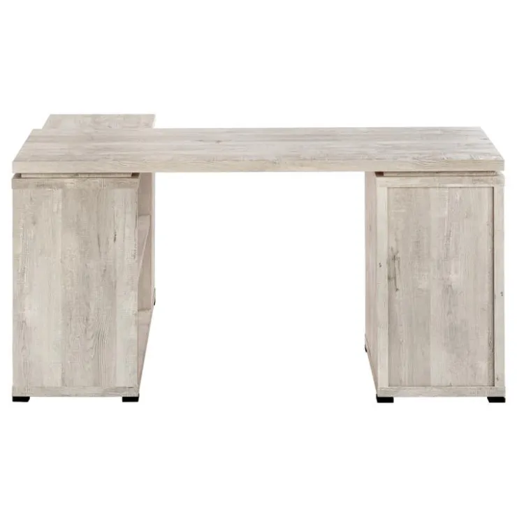 Monarch Computer desk - l-shaped / corner / 3 drawers / 2 open shelves / 3 cubbies - - Taupe New