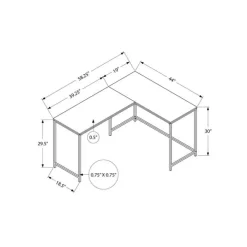 Monarch Computer desk - l-shaped / corner / metal base - 58
