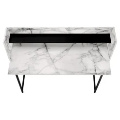 Monarch Computer desk - small hutch / 1 shelf / trapezoid-shaped legs - 48