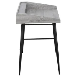 Monarch Computer desk - small hutch / 2 storage cubbies / 1 shelf - 48"l - wood- - Grey Clearance