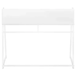Monarch Computer desk - small hutch / 1 shelf / trapezoid-shaped legs - 48"l - - White New