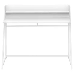 Monarch Computer desk - small hutch / 1 shelf / trapezoid-shaped legs - 48