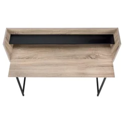 Monarch Computer desk - small hutch / 1 shelf / trapezoid-shaped legs - 48