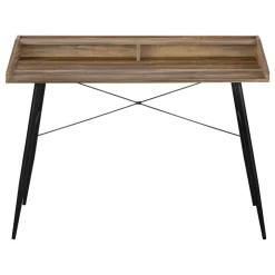Monarch Computer desk - small hutch / 2 storage cubbies / 1 shelf - 48"l - recl - Brown Hot