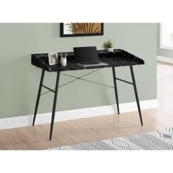 Monarch Computer desk - small hutch / 2 storage cubbies / 1 shelf - 48