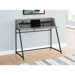 Monarch Computer desk - small hutch / 1 shelf / trapezoid-shaped legs - 48