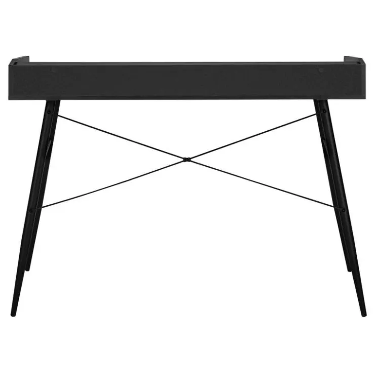 Monarch Computer desk - small hutch / 2 storage cubbies / 1 shelf - 48"l - / bl - Black Discount