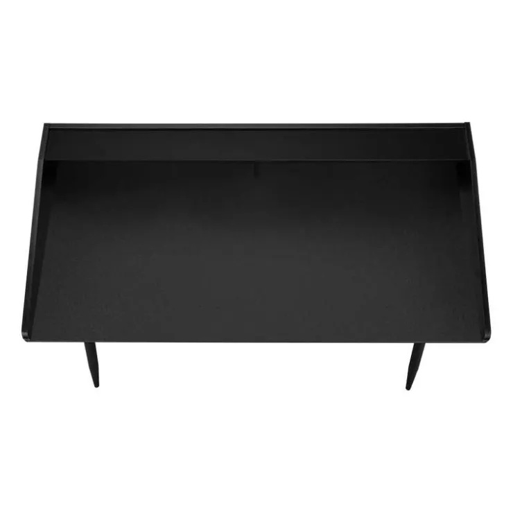 Monarch Computer desk - small hutch / 2 storage cubbies / 1 shelf - 48"l - / bl - Black Discount