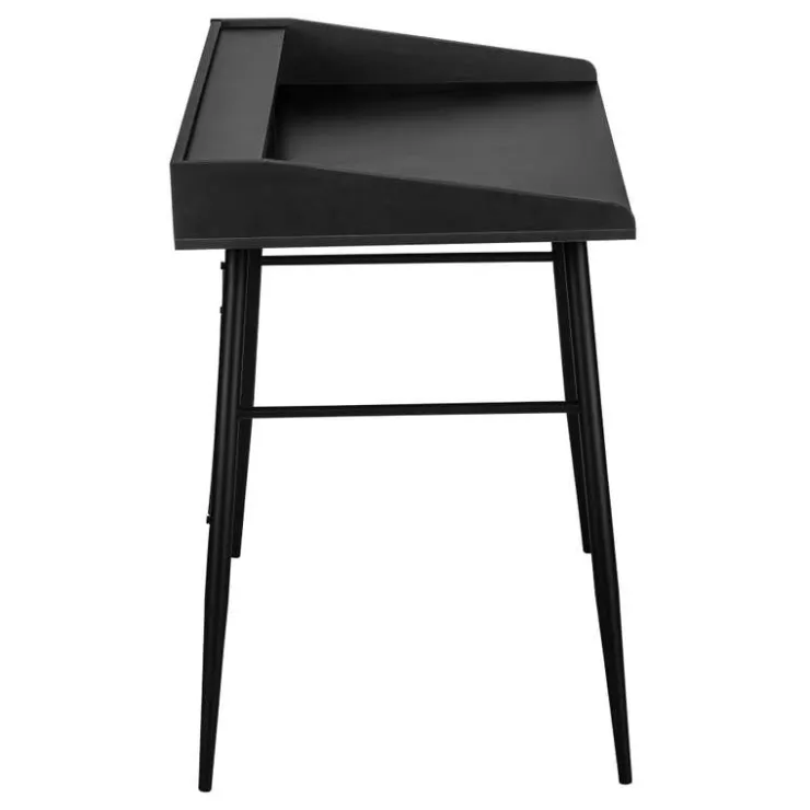 Monarch Computer desk - small hutch / 2 storage cubbies / 1 shelf - 48"l - / bl - Black Discount