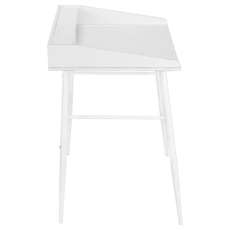 Monarch Computer desk - small hutch / 2 storage cubbies / 1 shelf - 48"l - / wh - White Outlet