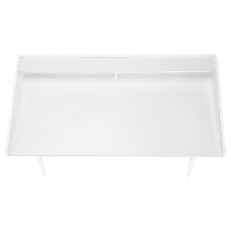 Monarch Computer desk - small hutch / 2 storage cubbies / 1 shelf - 48"l - / wh - White Outlet