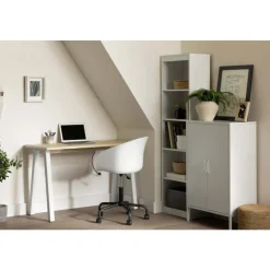 Meubles South Shore Computer Desk - South Shore Bleached Oak and White