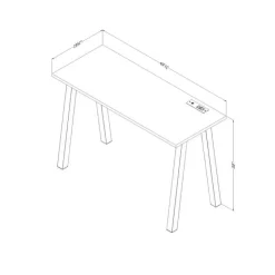 Meubles South Shore Computer Desk - South Shore Bleached Oak and White