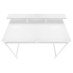 Monarch Computer desk - standing height / hutch / 2 open shelves - 48