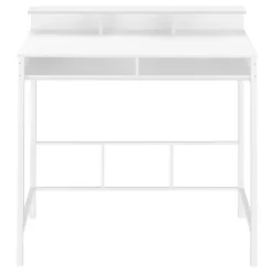 Monarch Computer desk - standing height / hutch / 2 open shelves - 48