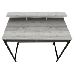 Monarch Computer desk - standing height / hutch / 2 open shelves - 48