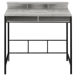 Monarch Computer desk - standing height / hutch / 2 open shelves - 48