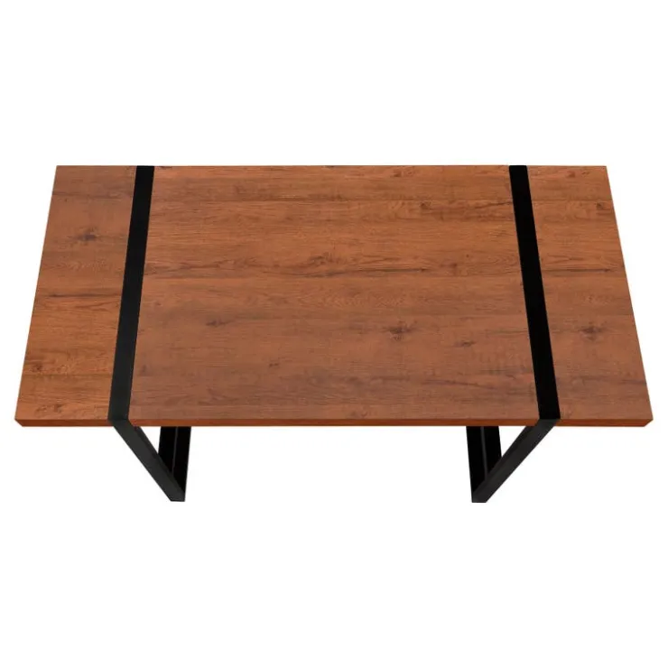 Monarch Computer desk - thick-panel desktop / inset metal legs - 48"l - wood-l - Cherry